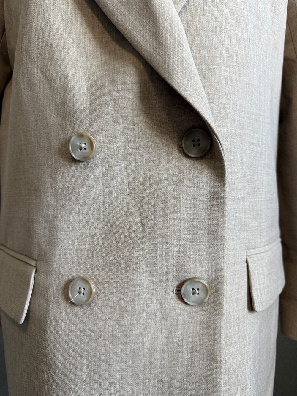 Wilfred Aritzia - Cherrelle Blazer - Heather Oat Beige - Size 6 - Good Condition
